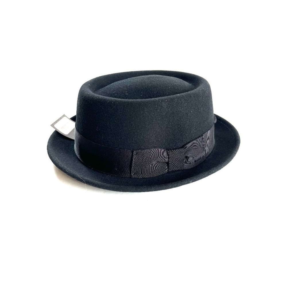 Bailey Of Hollywood Water Repellent Black Mens Darron Wool Fedora Hat Pork Pie